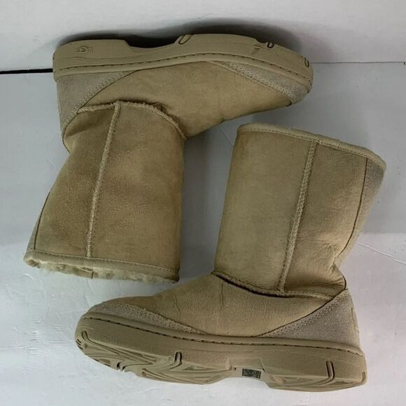UGG Australia Ultimate Short Chestnut Tan Women Winter Mid Calf Boots Sz W6. - Picture 4 of 12